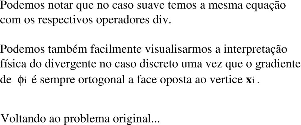 Podemos também facilmente visualisarmos a interpretação física do