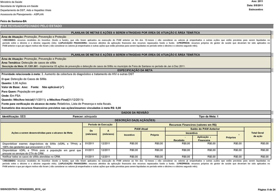 para serem liquidadas no período entre o décimo e o décimo segundo mês). 2.PLICÇÃO FINNCEIR: recursos aferidos da aplicação financeira dos recursos repassados fundo a fundo.