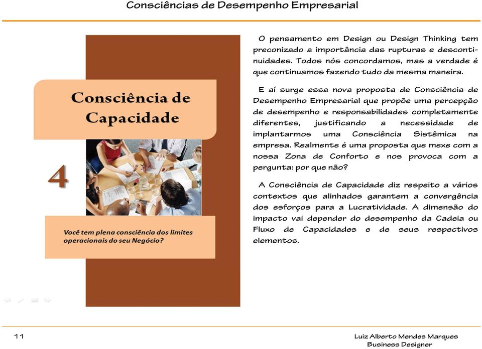 uma Consciência Sistêmica na empresa. Realmente é uma proposta que mexe com a nossa Zona de Conforto e nos provoca com a pergunta: por que não?