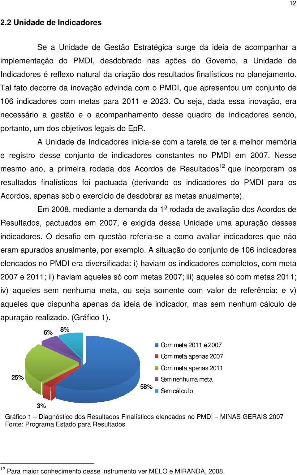 Ou seja, dada essa inovação, era necessário a gestão e o acompanhamento desse quadro de indicadores sendo, portanto, um dos objetivos legais do EpR.