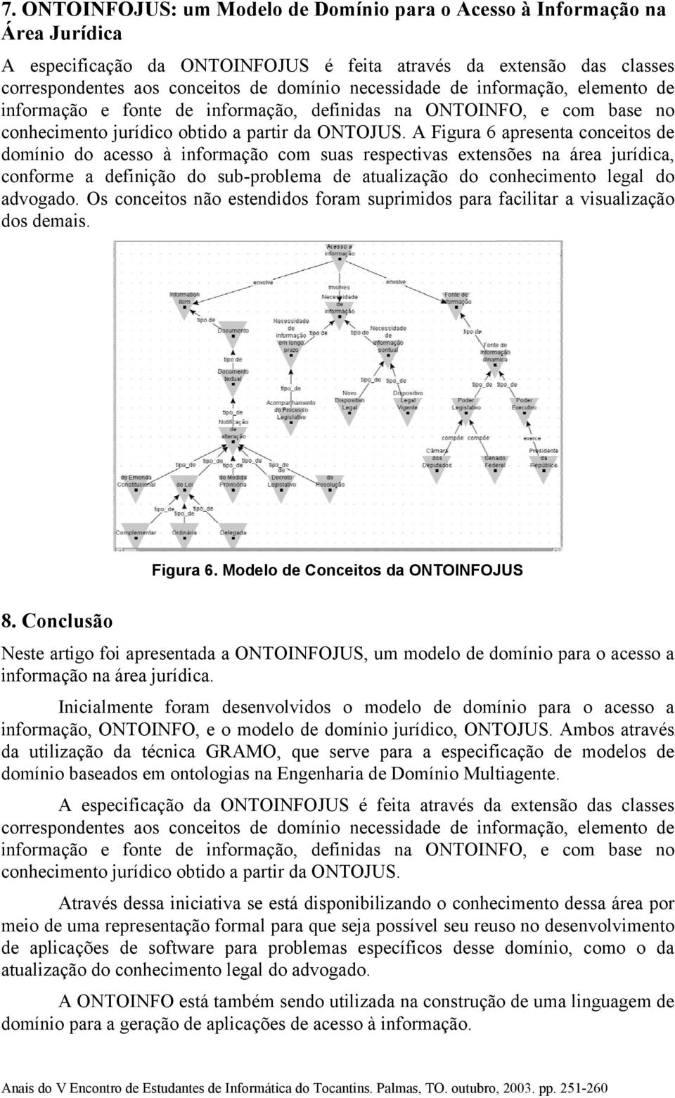 A Figura 6 apresenta conceitos de domínio do acesso à informação com suas respectivas extensões na área jurídica, conforme a definição do sub-problema de atualização do conhecimento legal do advogado.