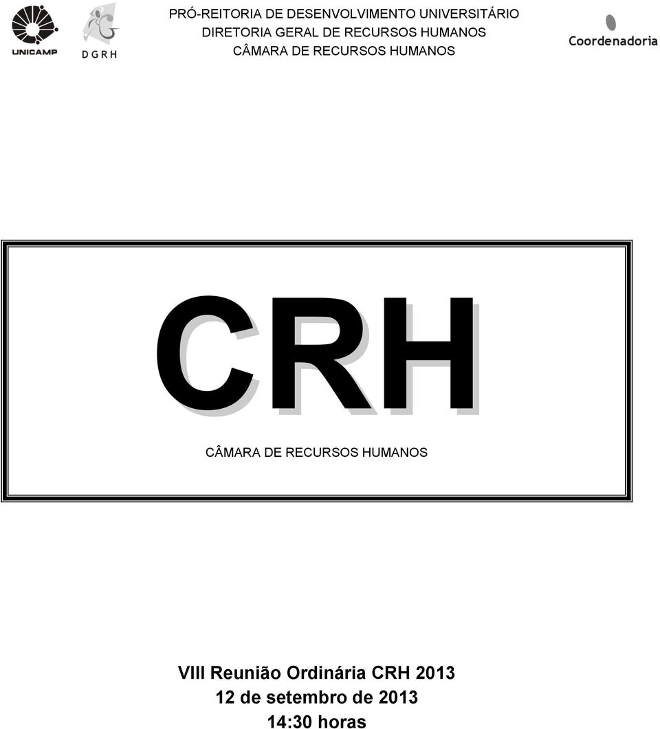 RECURSOS HUMANOS CRH CÂMARA DE RECURSOS HUMANOS