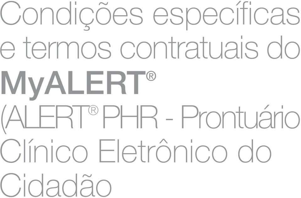 MyALERT (ALERT PHR -