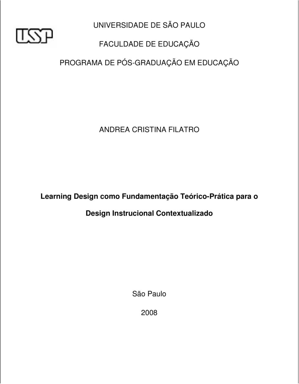 FILATRO Learning Design como Fundamentação