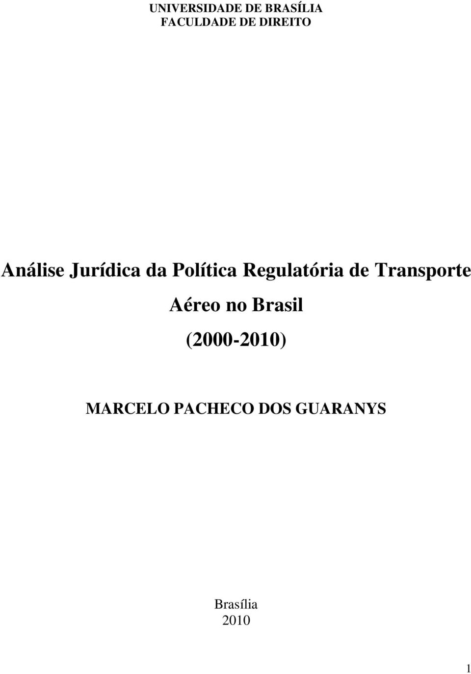 Regulatória de Transporte Aéreo no Brasil