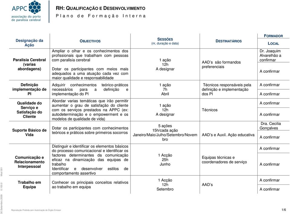 vez com maior qualidade e responsabilidade Adquirir conhecimentos teórico-práticos necessários para a definição e implementação do PI Abordar varias temáticas que irão permitir aumentar o grau de