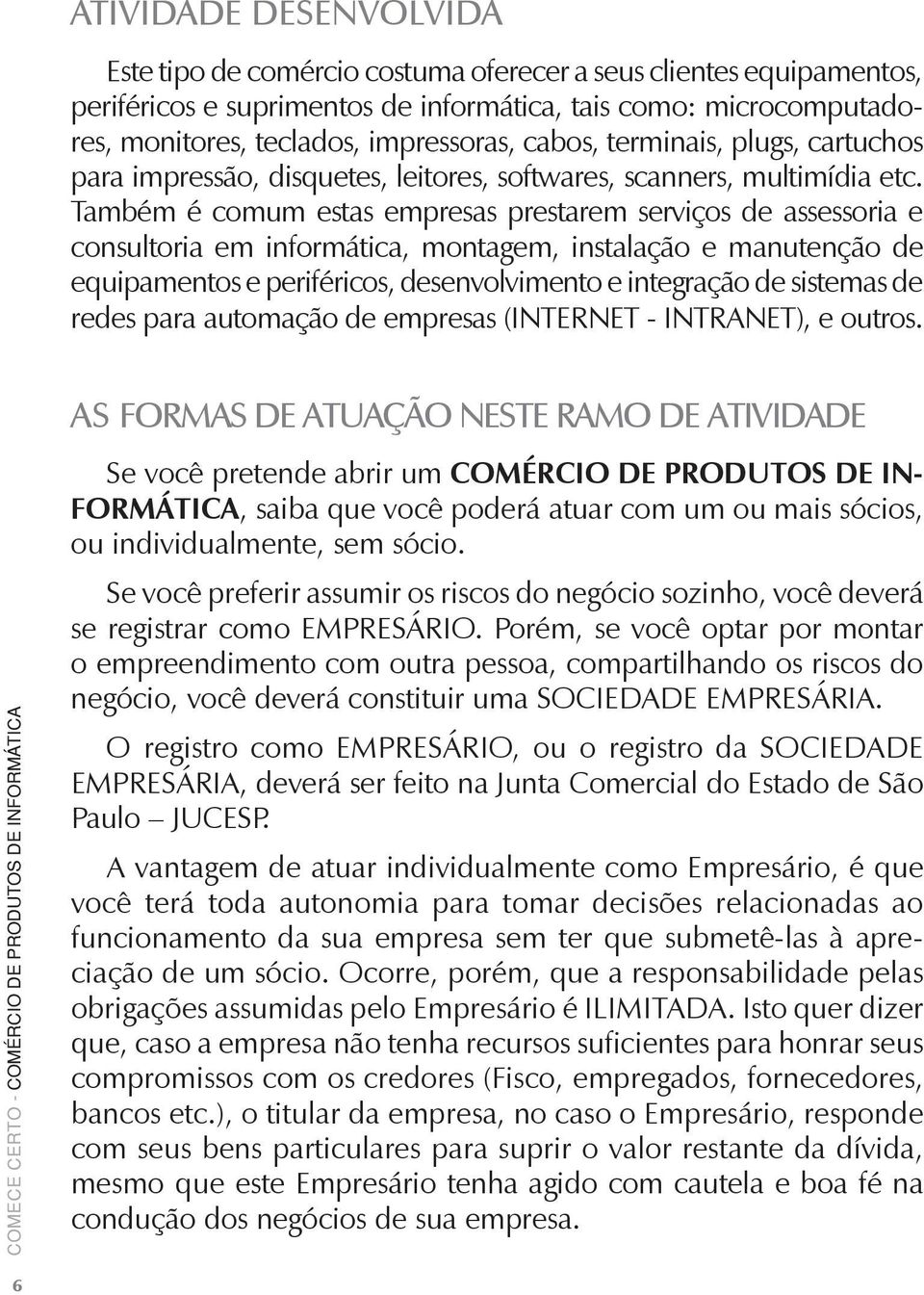 Também é comum estas empresas prestarem serviços de assessoria e consultoria em informática, montagem, instalação e manutenção de equipamentos e periféricos, desenvolvimento e integração de sistemas