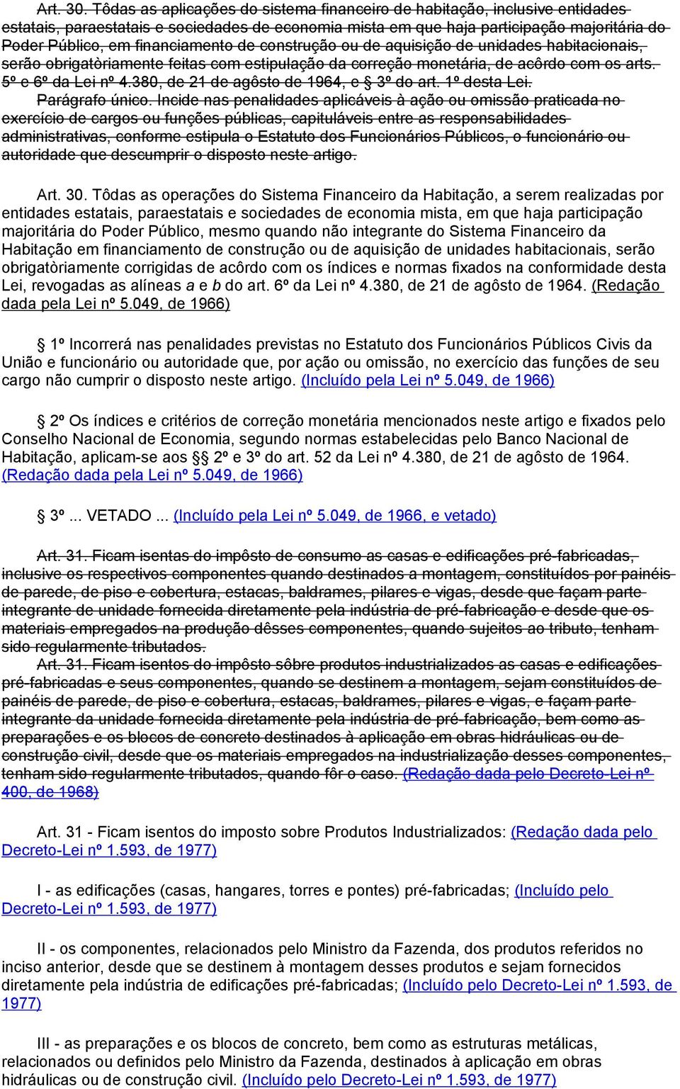 financiamento de construção ou de aquisição de unidades habitacionais, serão obrigatòriamente feitas com estipulação da correção monetária, de acôrdo com os arts. 5º e 6º da Lei nº 4.