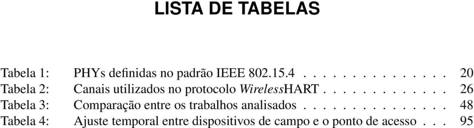 ............ 26 Tabela 3: Comparação entre os trabalhos analisados.