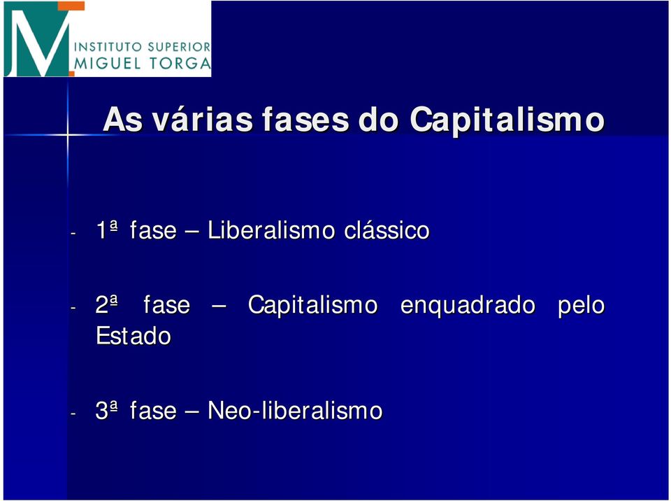 2ª fase Estado Capitalismo