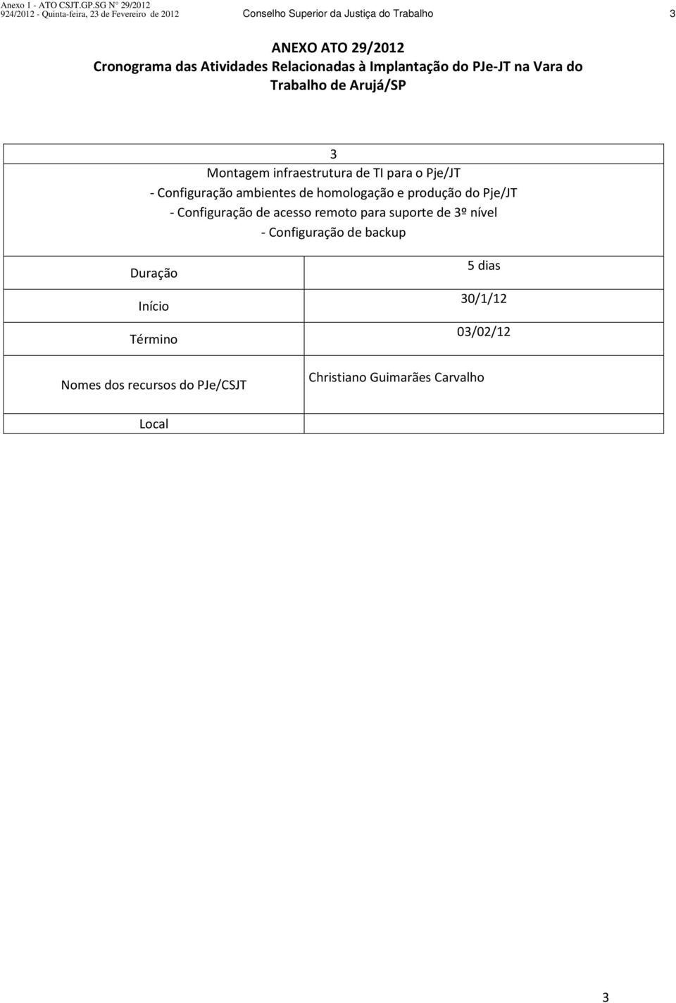 de homologação e produção do Pje/JT - Configuração de acesso remoto para suporte de