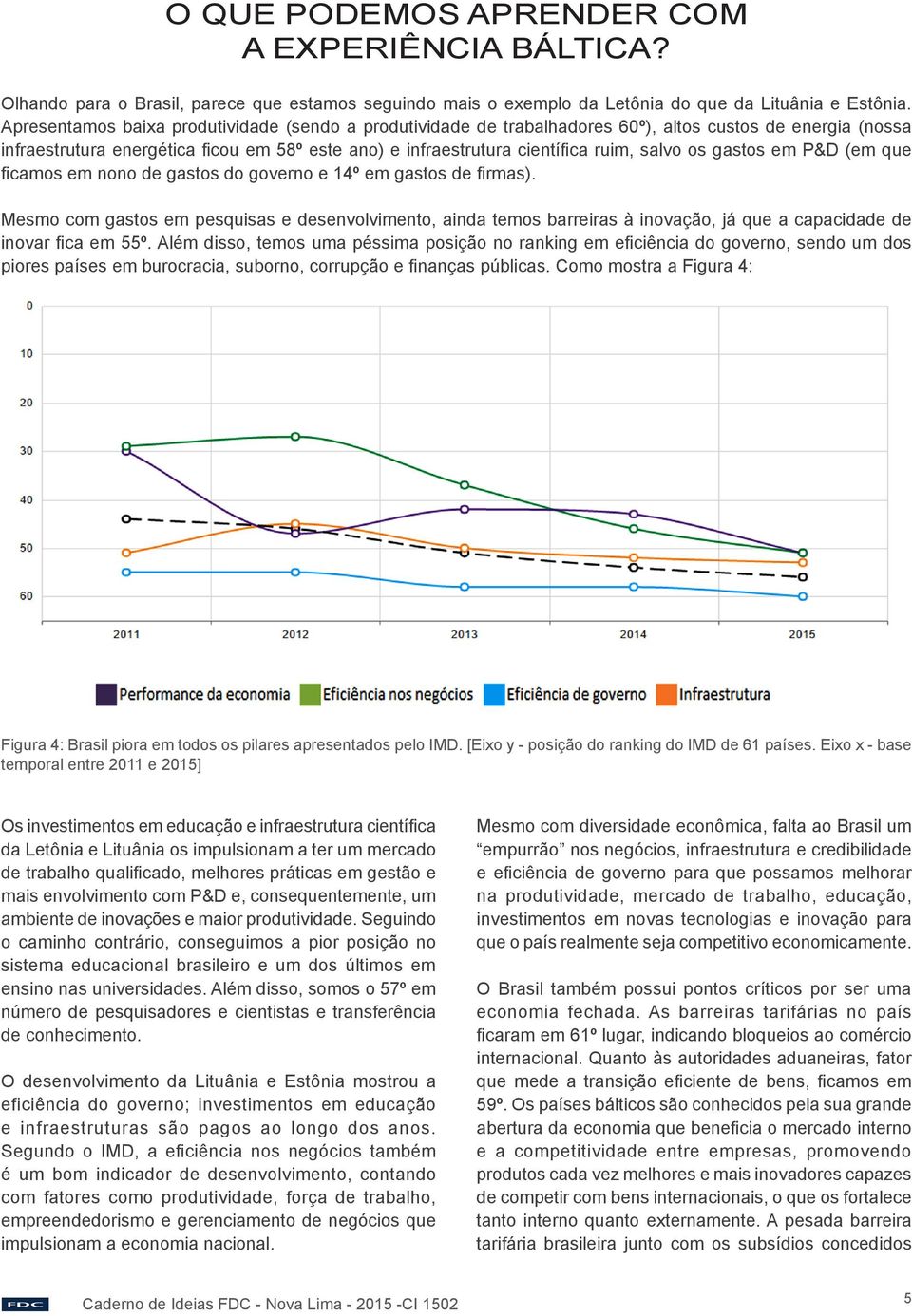 os gastos em P&D (em que ficamos em nono de gastos do governo e 14º em gastos de firmas).