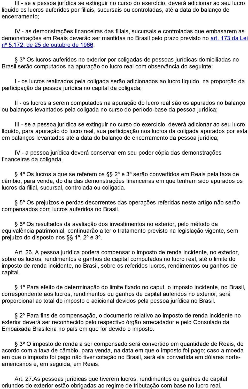 172, de 25 de outubro de 1966.