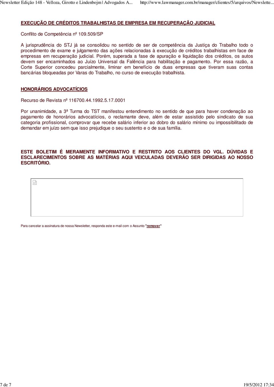 trabalhistas em face de empresas em recuperação judicial.