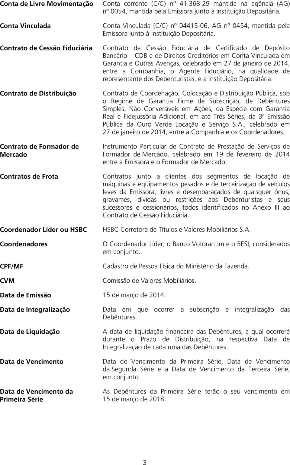 Contrato de Cessão Fiduciária Contrato de Cessão Fiduciária de Certificado de Depósito Bancário CDB e de Direitos Creditórios em Conta Vinculada em Garantia e Outras Avenças, celebrado em 27 de