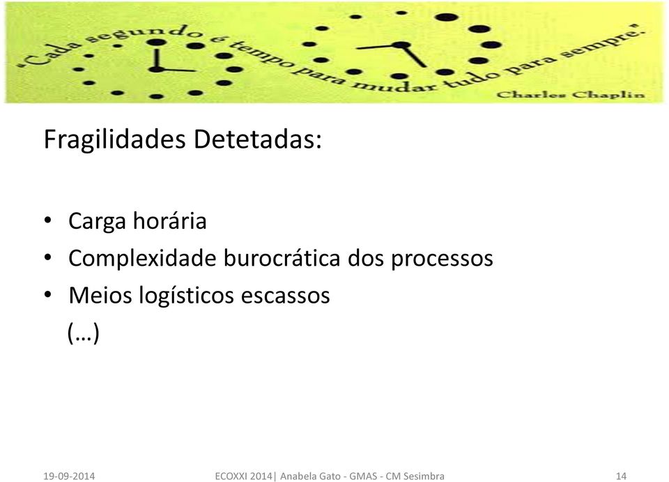 Meios logísticos escassos ( ) 19-09-2014