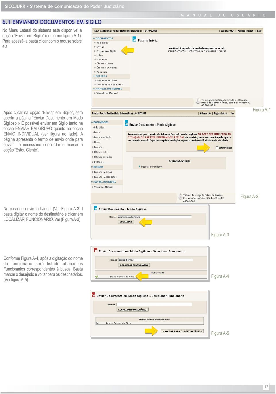 ao lado). A página apresenta o termo de envio onde para enviar é necessário concordar e marcar a opção Estou Ciente.