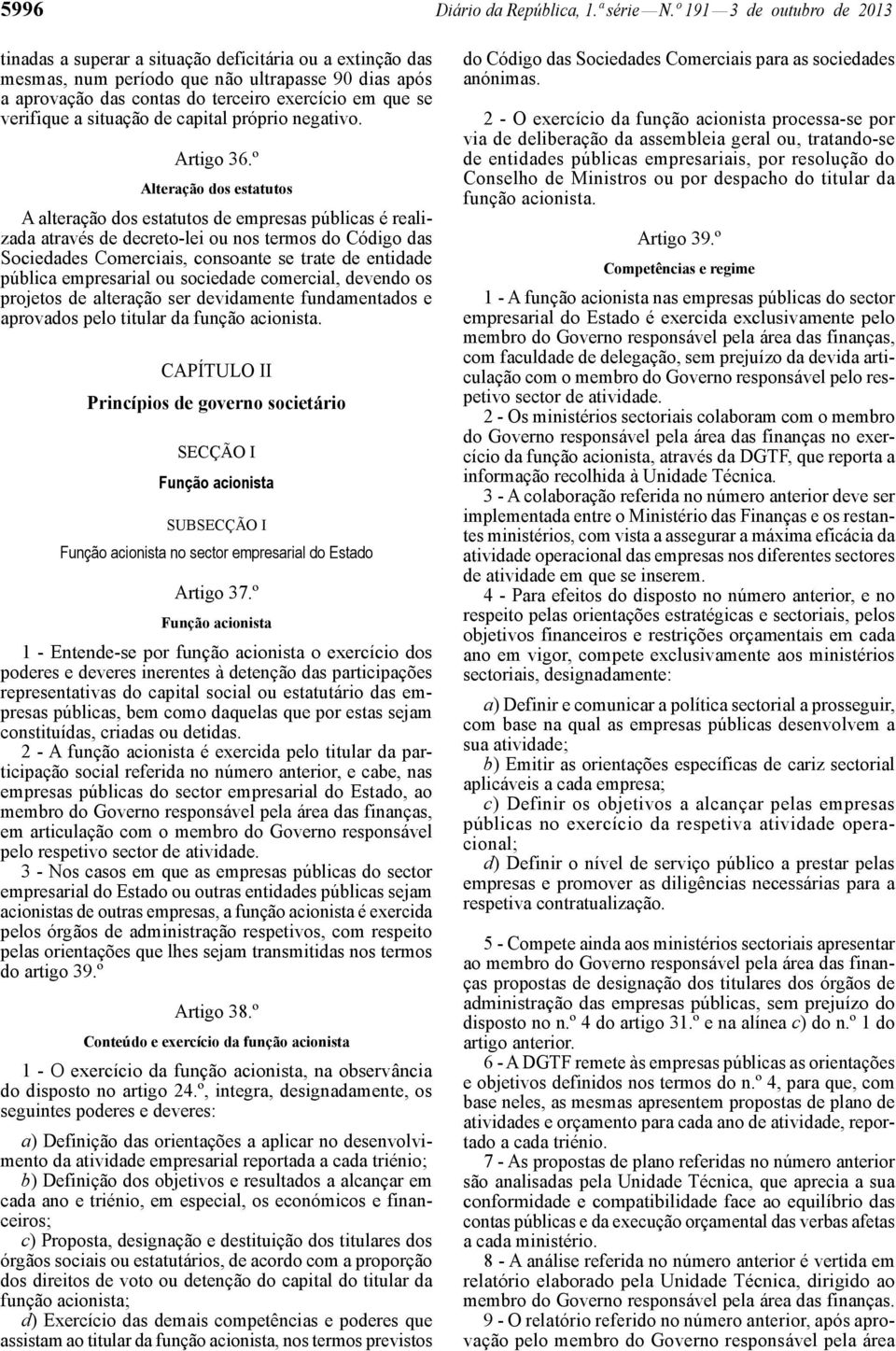 verifique a situação de capital próprio negativo. Artigo 36.