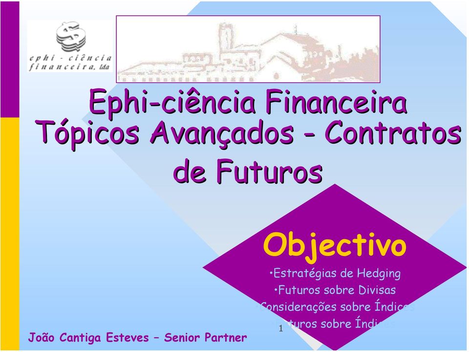 Senior Partner Estratégias de Hedging Futuros sobre