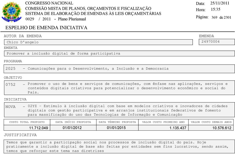 NOVA - 02YZ - Estímulo à inclusão digital com base em modelos criativos e inovadores de cidades digitais com gestão participativa e em arranjos institucionais federativos de fomento para massificação