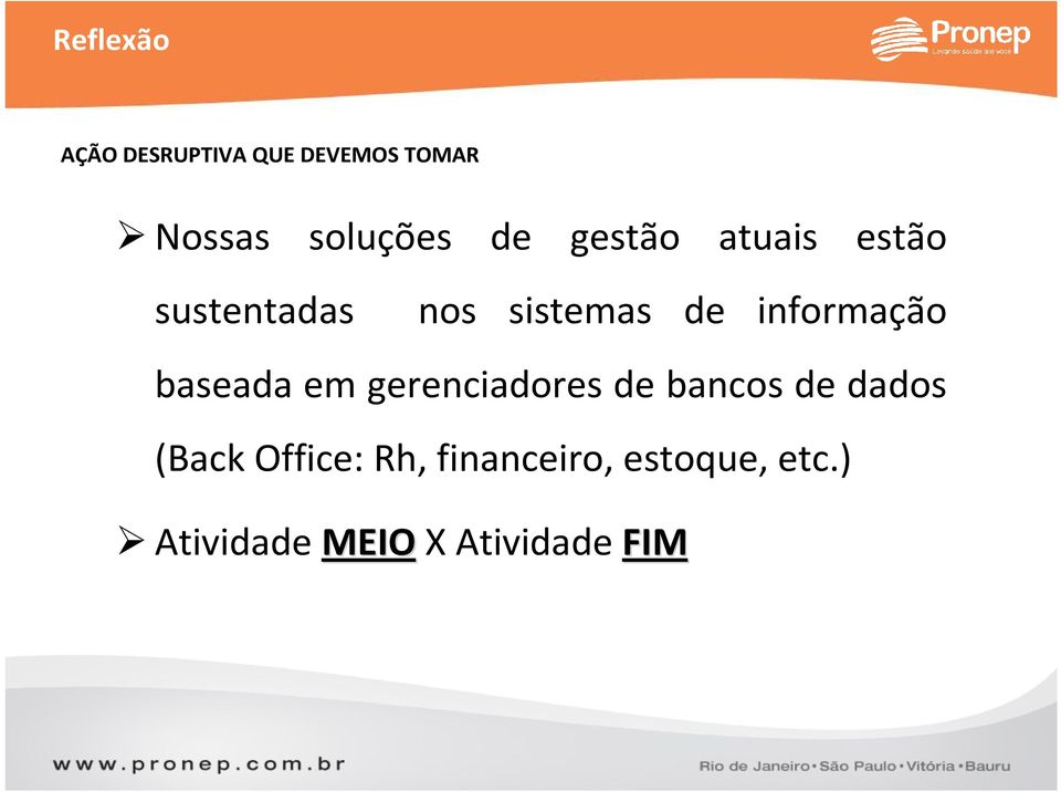 informação baseada em gerenciadores de bancos de dados