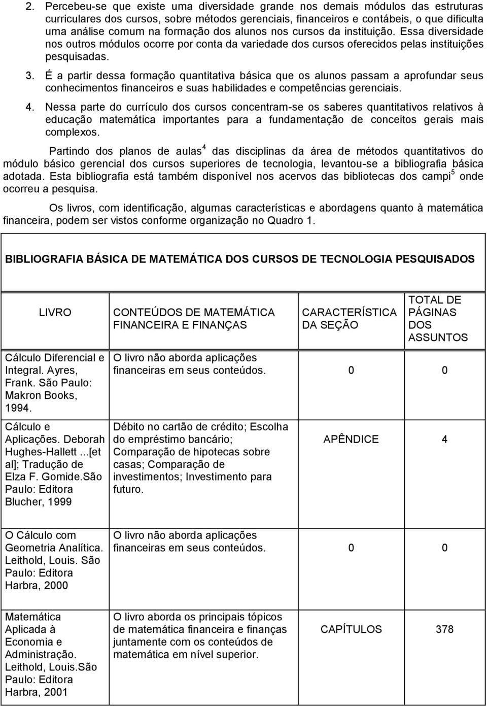 É a partir dessa formação quantitativa básica que os alunos passam a aprofundar seus conhecimentos financeiros e suas habilidades e competências gerenciais. 4.