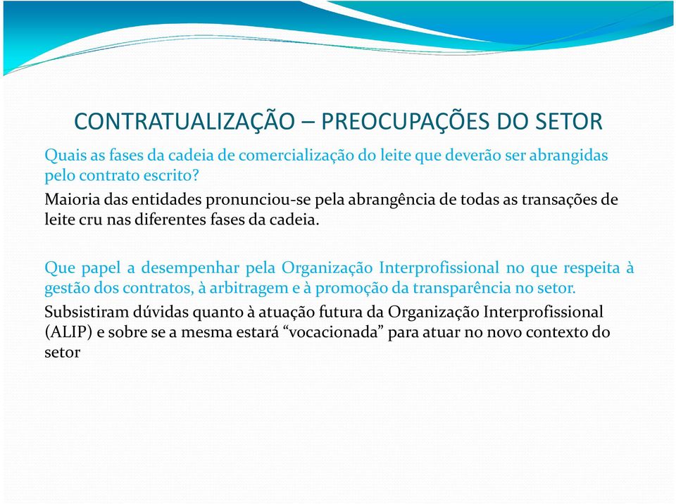 Que papel a desempenhar pela Organização Interprofissional no que respeita à gestão dos contratos, à arbitragem e à promoção da transparência