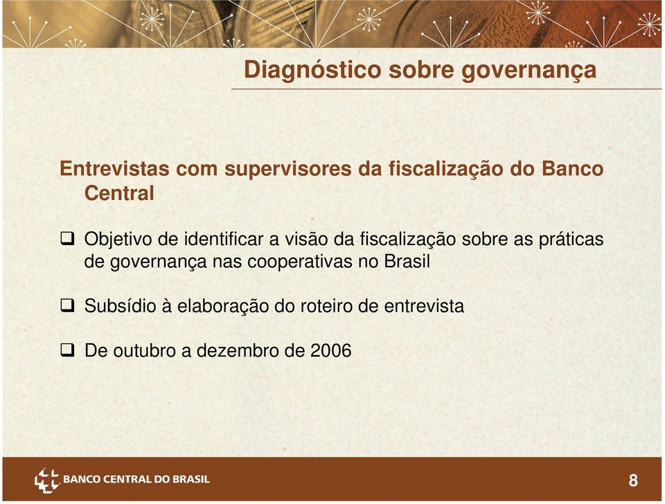 fiscalização sobre as práticas de governança nas cooperativas no