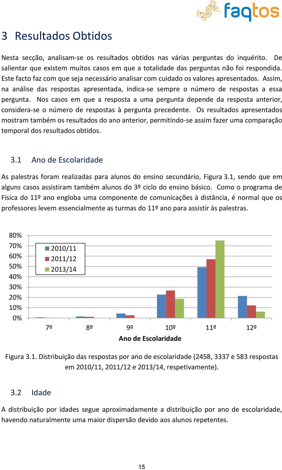 Nos casos em que a resposta a uma pergunta depende da resposta anterior, considera-se o número de respostas à pergunta precedente.