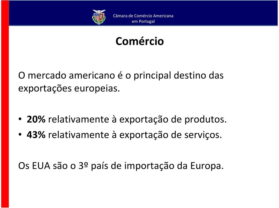 20% relativamente à exportação de produtos.