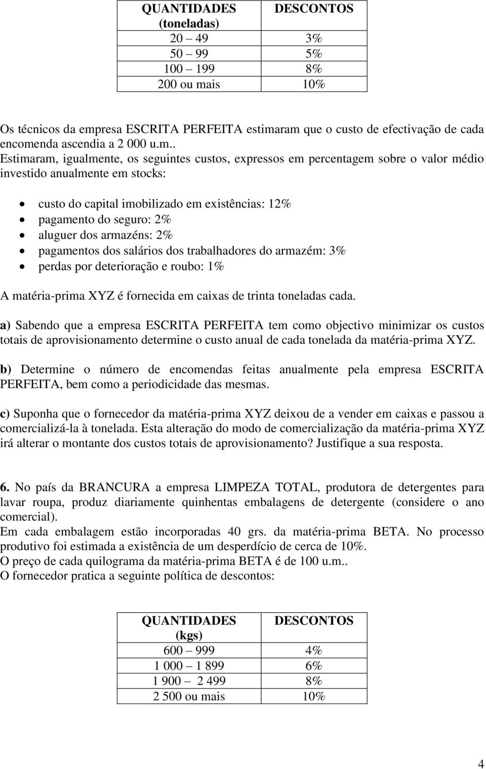 resa ESCRITA PERFEITA estima