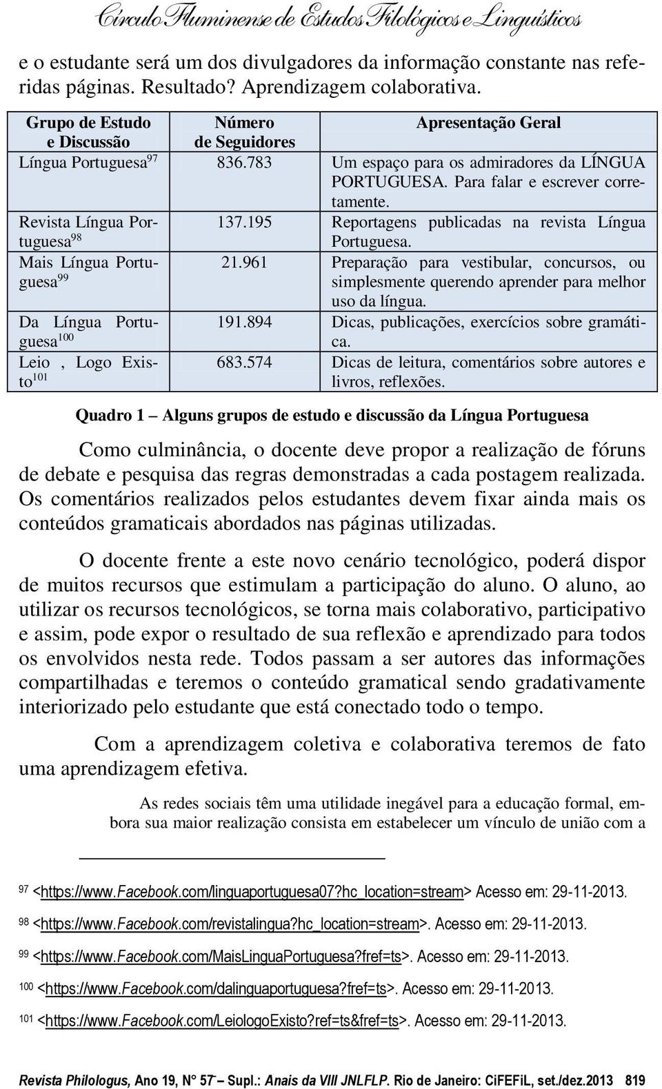 Revista Língua Portuguesa 137.195 Reportagens publicadas na revista Língua Portuguesa. Mais Língua Portuguesa 21.