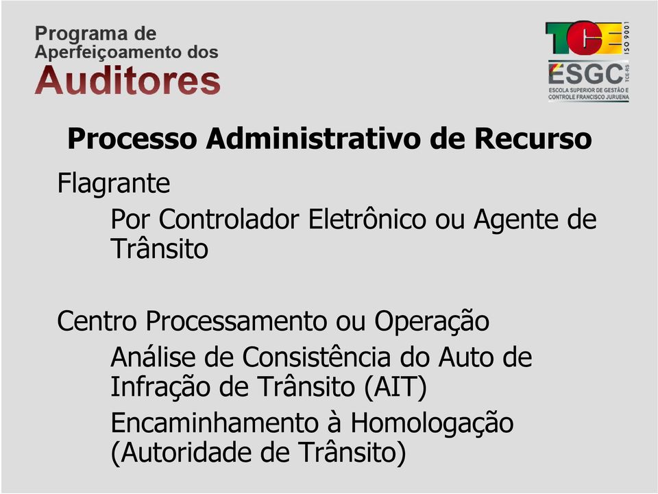 Operação Análise de Consistência do Auto de Infração de