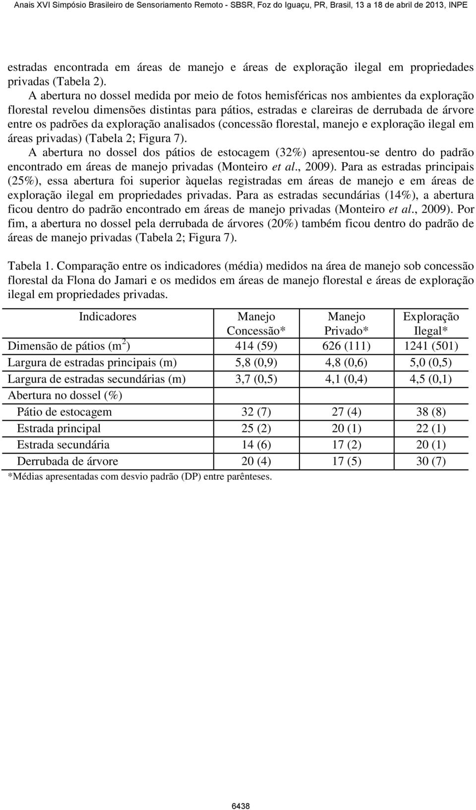 da exploração analisados (concessão florestal, manejo e exploração ilegal em áreas privadas) (Tabela 2; Figura 7).