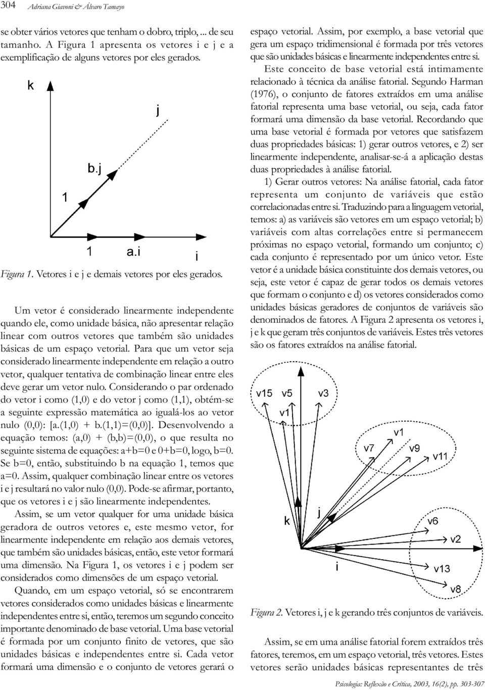 Um vetor é considerado linearmente independente quando ele, como unidade básica, não apresentar relação linear com outros vetores que também são unidades básicas de um espaço vetorial.