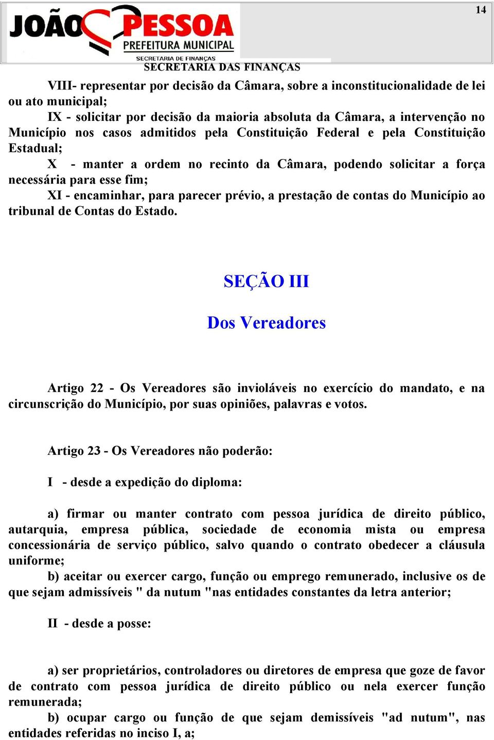 prestação de contas do Município ao tribunal de Contas do Estado.