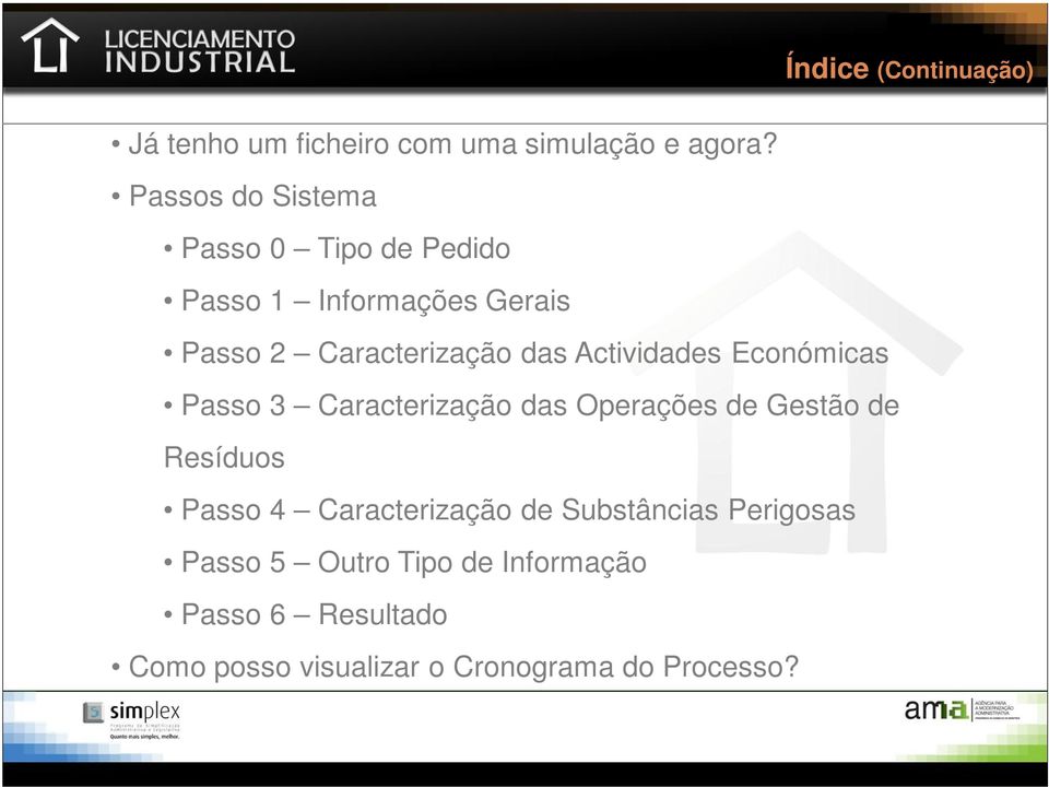 Actividades Económicas Passo 3 Caracterização das Operações de Gestão de Resíduos Passo 4