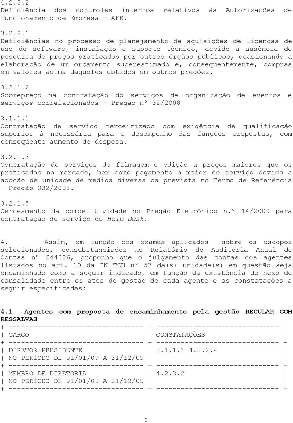 valores acima daqueles obtidos em outros pregões. 3.2.1.