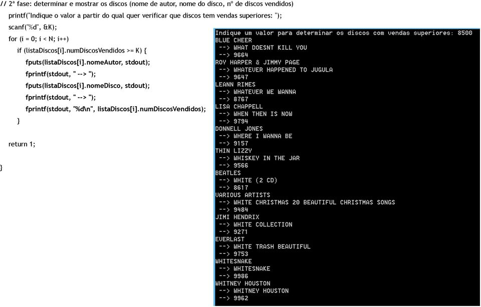 (listadiscos[i].numdiscosvendidos >= K) { fputs(listadiscos[i].