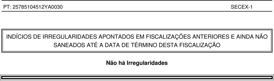 NÃO SANEADOS ATÉ A DATA DE TÉRMINO