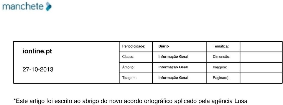 escrito ao abrigo do