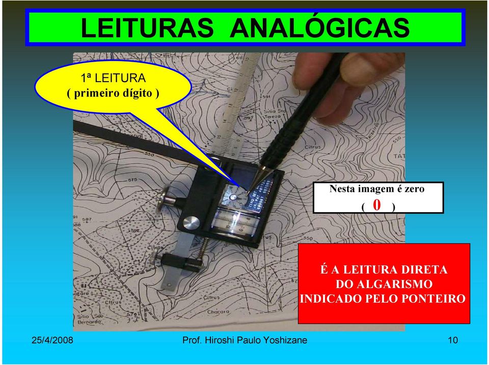 LEITURA DIRETA DO ALGARISMO INDICADO PELO