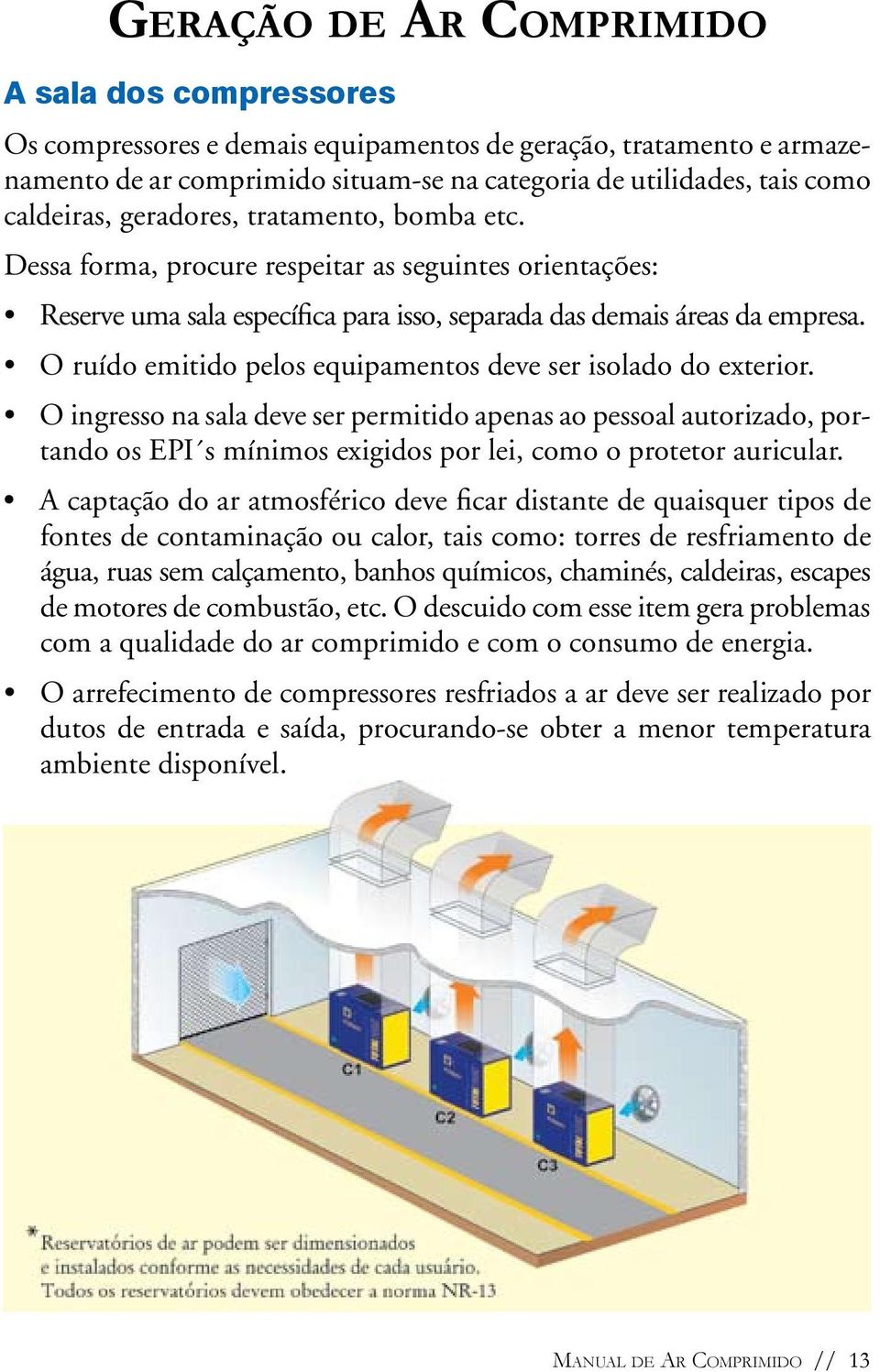 O ruído emitido pelos equipamentos deve ser isolado do exterior.