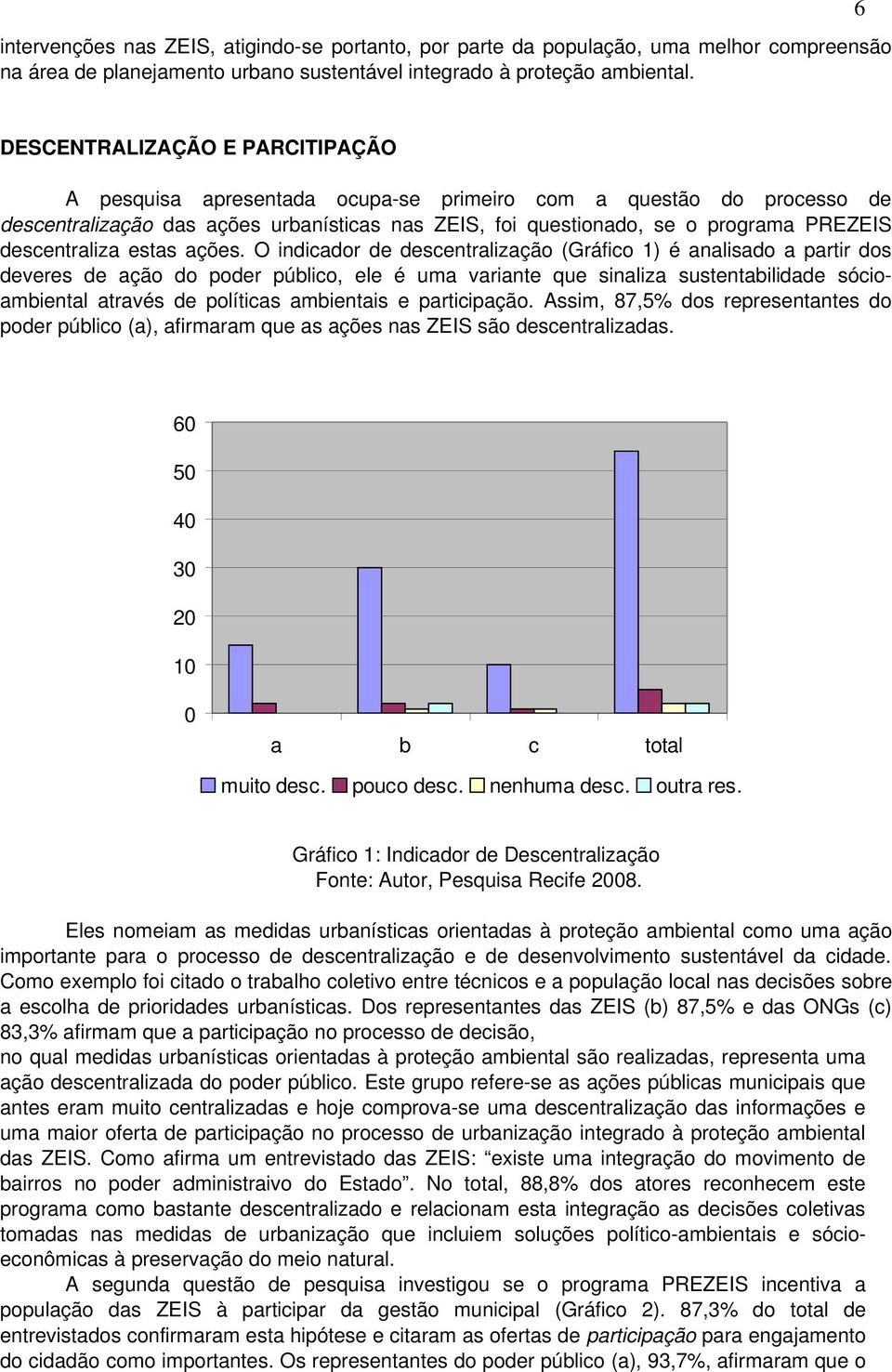 descentraliza estas ações.