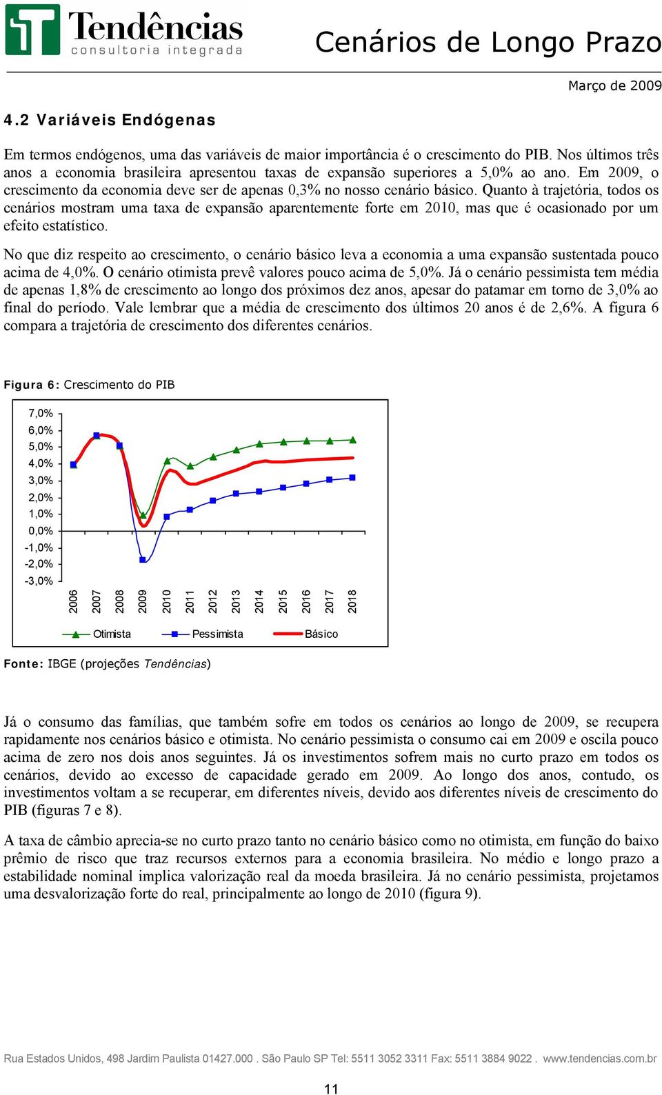 Quanto à trajetória, todos os cenários mostram uma taxa de expansão aparentemente forte em, mas que é ocasionado por um efeito estatístico.