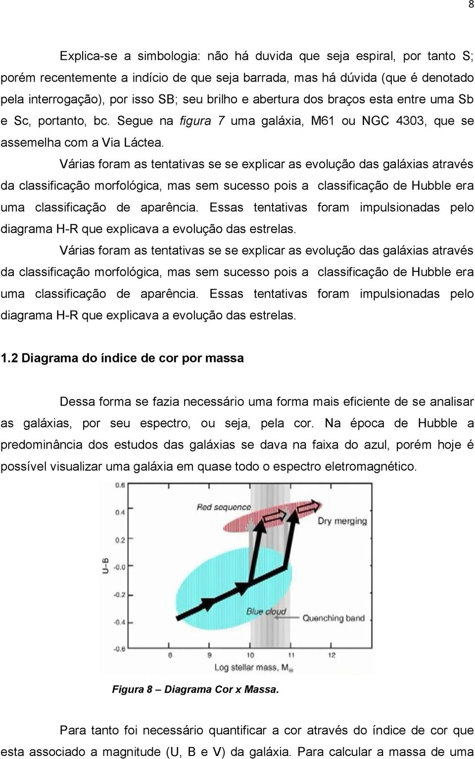 Várias foram as tentativas se se explicar as evolução das galáxias através da classificação morfológica, mas sem sucesso pois a classificação de Hubble era uma classificação de aparência.