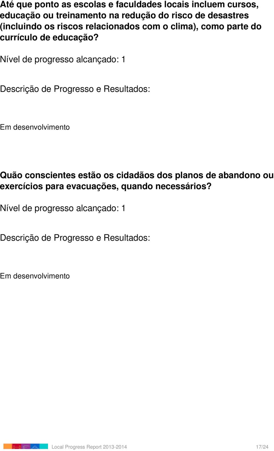 parte do currículo de educação?