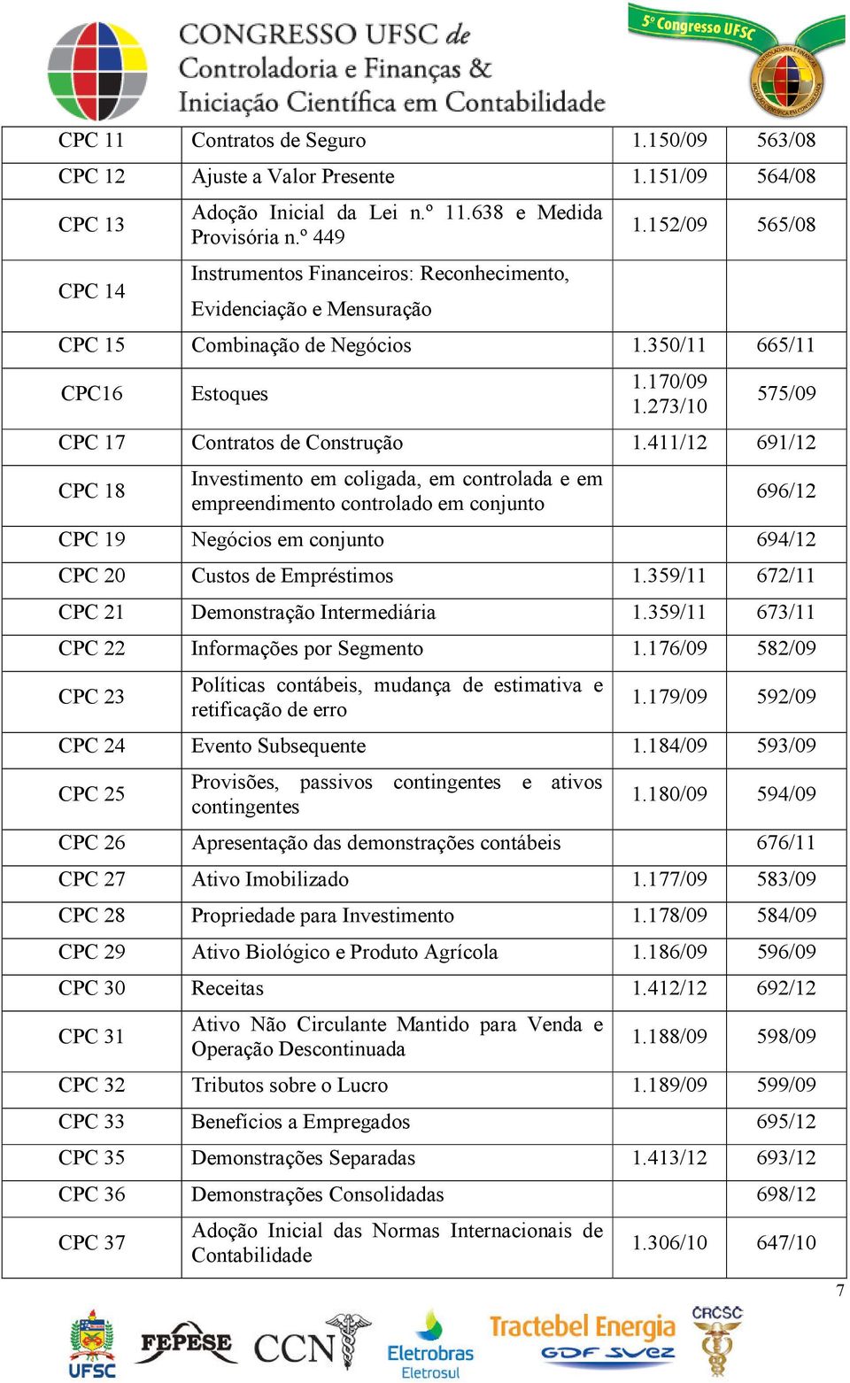 273/10 575/09 CPC 17 Contratos de Construção 1.