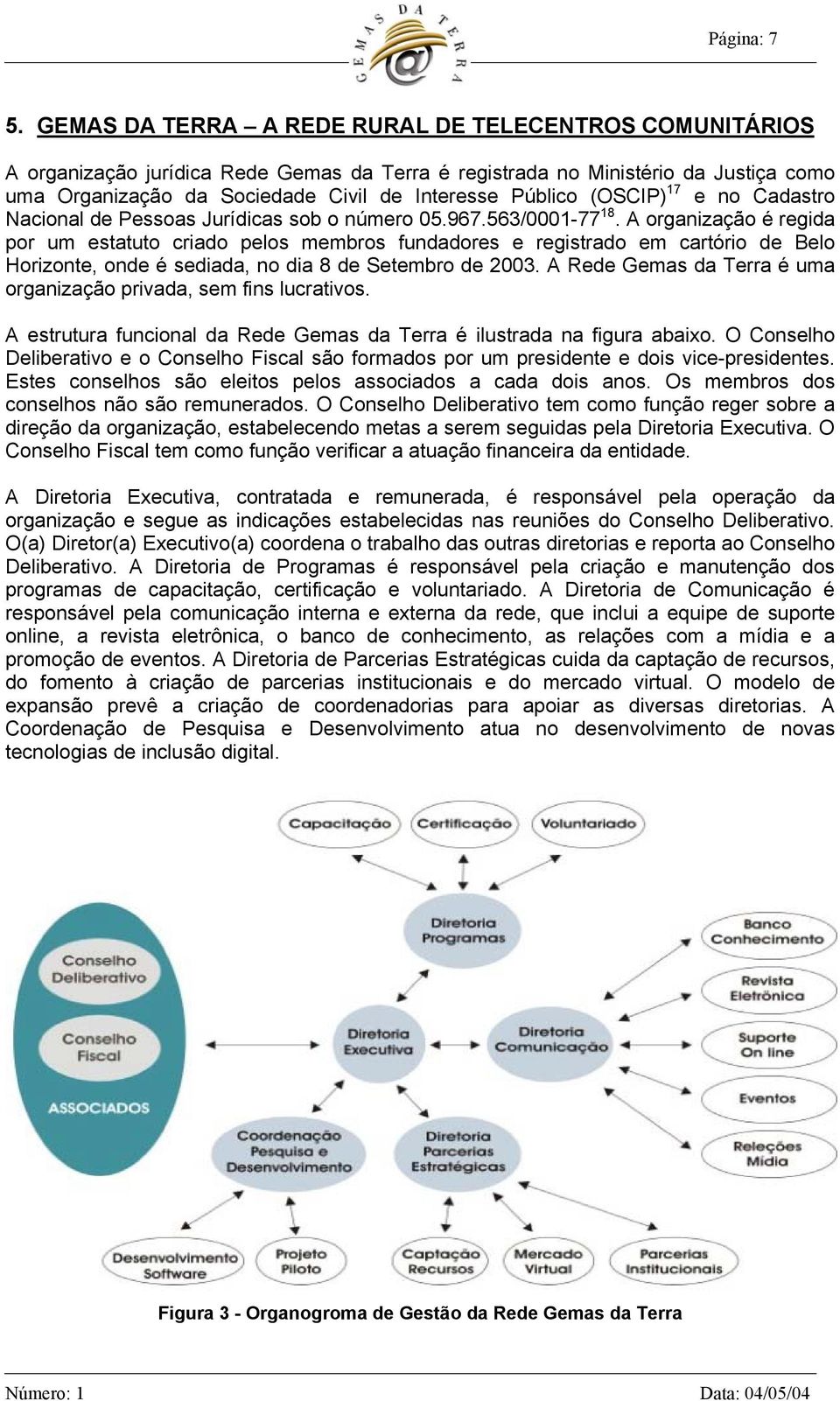 (OSCIP) 17 e no Cadastro Nacional de Pessoas Jurídicas sob o número 05.967.563/0001-77 18.