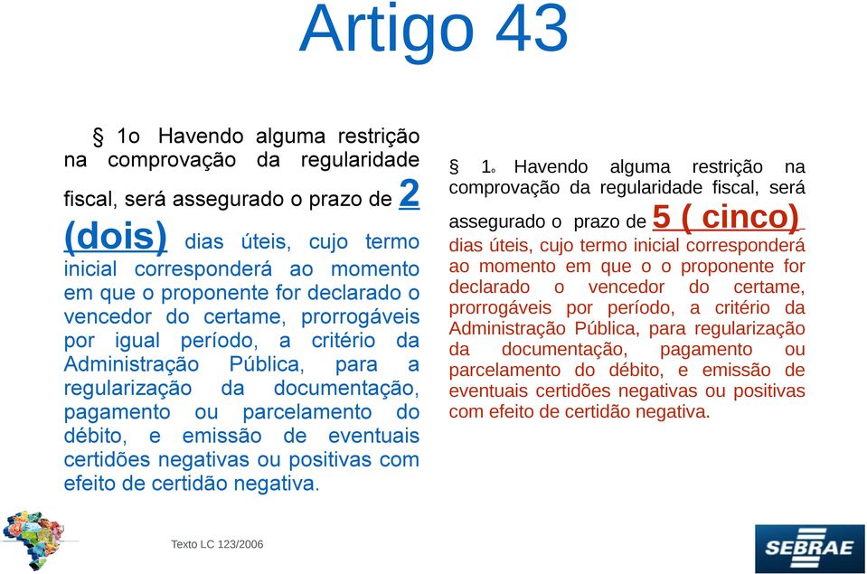 certidões negativas ou positivas com efeito de certidão negativa.